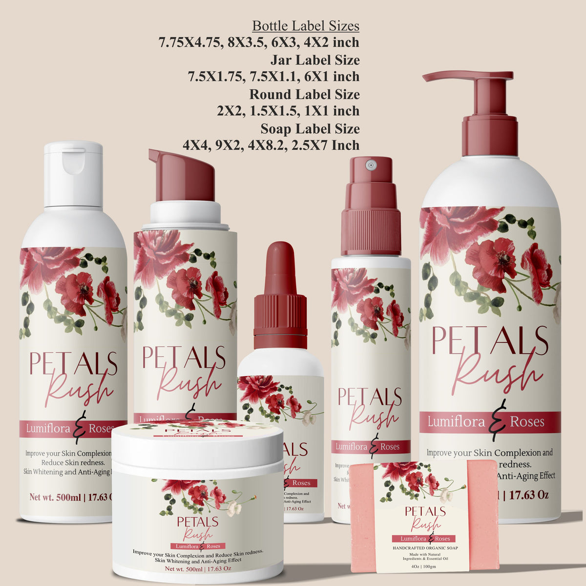 Product Label Template Editable Cosmetic Label Template Skin Care Labe – Zenvista Packagings for Free Printable Cosmetic Label Template