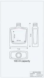Load image into Gallery viewer, [ZMS88] Transparent Perfume Yogurt Bottle With Gold Cap - 100ml
