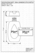Load image into Gallery viewer, [ZMWH21] White HDPE Johnson’s Bottle With White Cap 100ml
