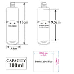 Load image into Gallery viewer, [ZMT111] Flat Shoulder Transparent Clear Bottle Round With Black AS Mist Spary Pump - 20ml, 30ml, 50ml, 100ml, 200ml
