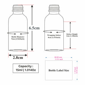 Transparent Glass Bottle With Golden Screw Cap| 15ml, 25ml,30ml [ZMG09]
