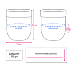 Load image into Gallery viewer, [ZMJ58] White PP Yogurt Jar With White Cap - 200gm
