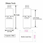 Load image into Gallery viewer, [ZMT111] Flat Shoulder Transparent Clear Bottle Round With Black AS Mist Spary Pump - 20ml, 30ml, 50ml, 100ml, 200ml

