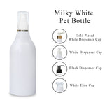 Load image into Gallery viewer, ( ZMW94 ) MILKY WHITE BOTTLE WITH LOTION PUMP &amp; AIRLESS TRANSPARENT CAP - 300ML
