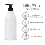 Load image into Gallery viewer, ( ZMW90 ) MILKY WHITE BOTTLE WITH BLACK DISPENSER PUMP - 300ML
