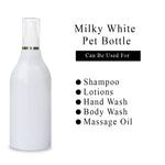 Load image into Gallery viewer, ( ZMW94 ) MILKY WHITE BOTTLE WITH LOTION PUMP &amp; AIRLESS TRANSPARENT CAP - 300ML
