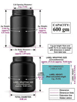 Load image into Gallery viewer, [ZMJ19] Black Color Micra Jar With Golden Streak Cap- 250gm
