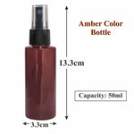 Load image into Gallery viewer, ZMA32 | PREMIUM AMBER COLOR PET BOTTLE WITH BLACK SPRAY PUMP | 50ML, 100ML &amp; 200ML
