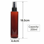 Load image into Gallery viewer, ZMA32 | PREMIUM AMBER COLOR PET BOTTLE WITH BLACK SPRAY PUMP | 50ML, 100ML &amp; 200ML
