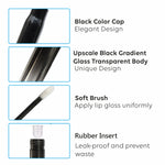 Load image into Gallery viewer, Black Gradient Transparent Lip Gloss/ Lip Stick Tube Black Color Cap- 5ml [ZMG88]
