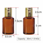 Load image into Gallery viewer, Amber Color Glass Bottle With Golden Flip Top Cap- 25ml,30ml [ZMG13]
