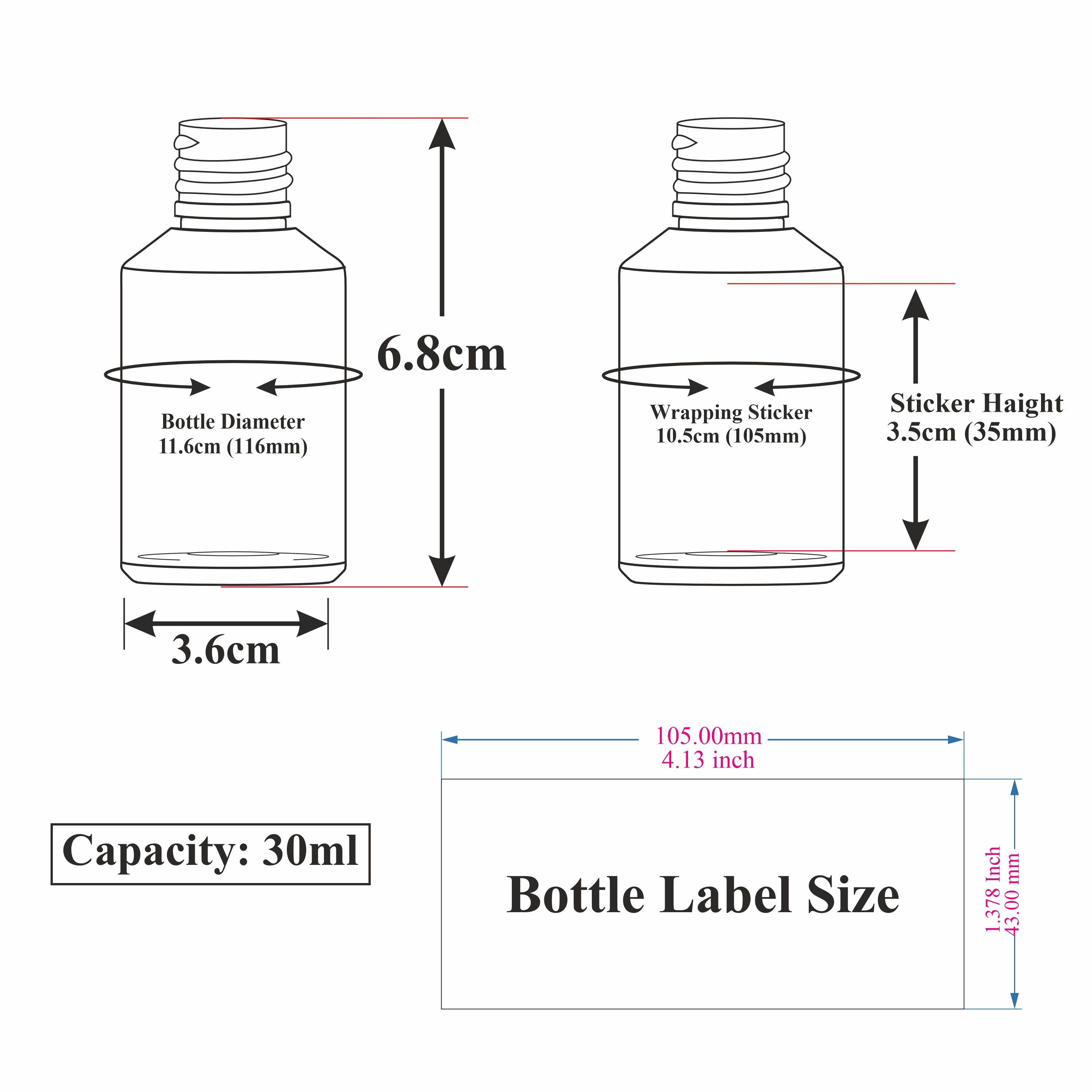 Amber Color Glass Bottle With Golden Flip Top Cap- 25ml,30ml [ZMG13]