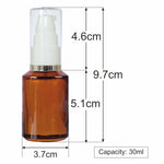 Load image into Gallery viewer, Amber Color Glass Bottle With White Lotion Pump- 25ml,30ml  [ZMG45]
