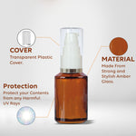 Load image into Gallery viewer, Amber Color Glass Bottle With White Lotion Pump- 25ml,30ml  [ZMG45]
