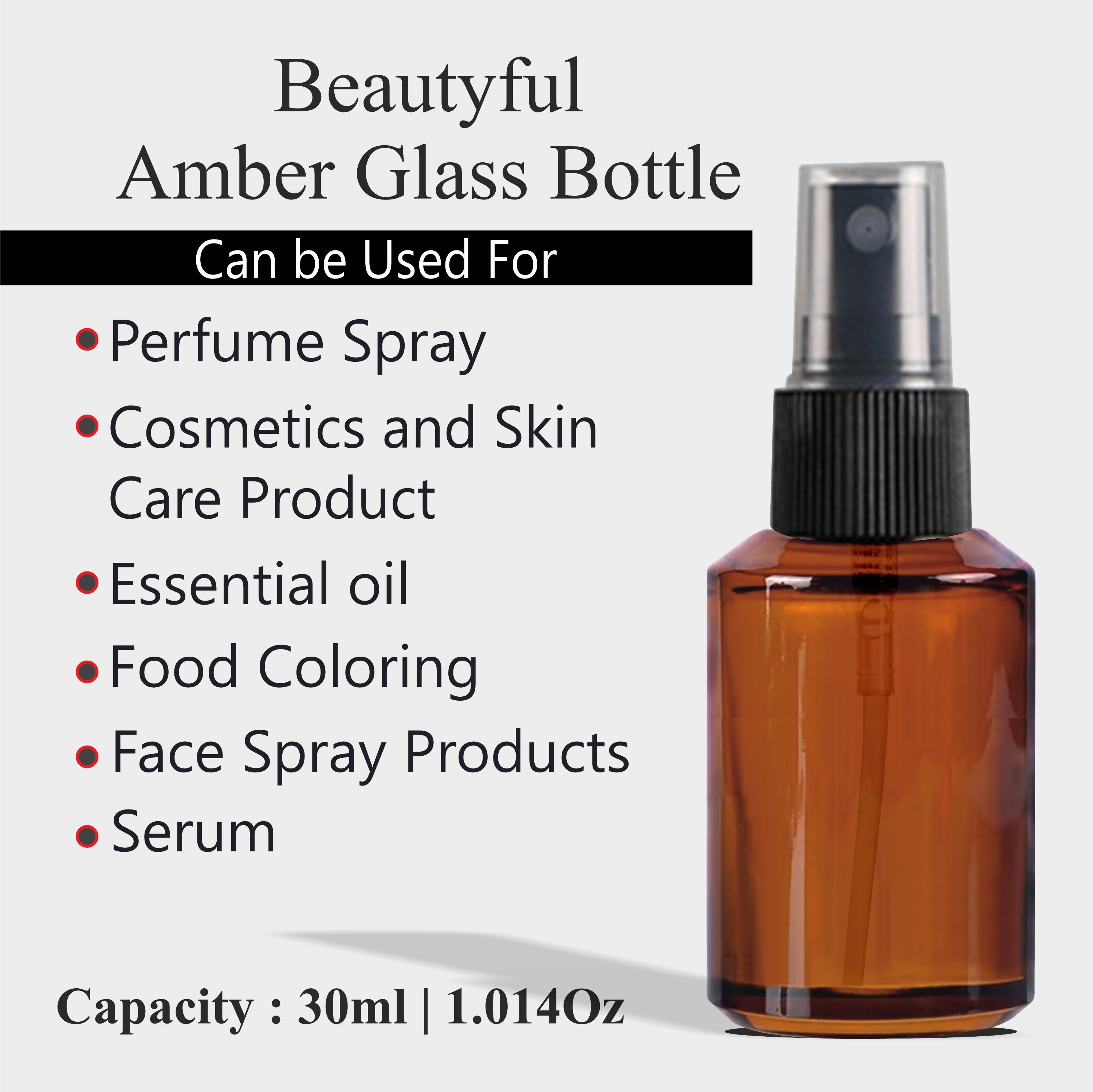 Amber glass spray bottles sale