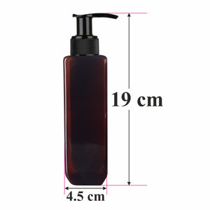 Amber Color Bottle With Black Dispenser Pump-100ml & 200ml [ZMA07]