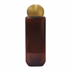 Amber Color Bottle With Golden Dome Cap For Shampoo, Hair Oil, Body Wash-100ml, 200ml [ZMA03]