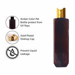 Load image into Gallery viewer, Amber Color Bottle With Golden Disk Top Cap-100ml &amp; 200ml [ZMA09]
