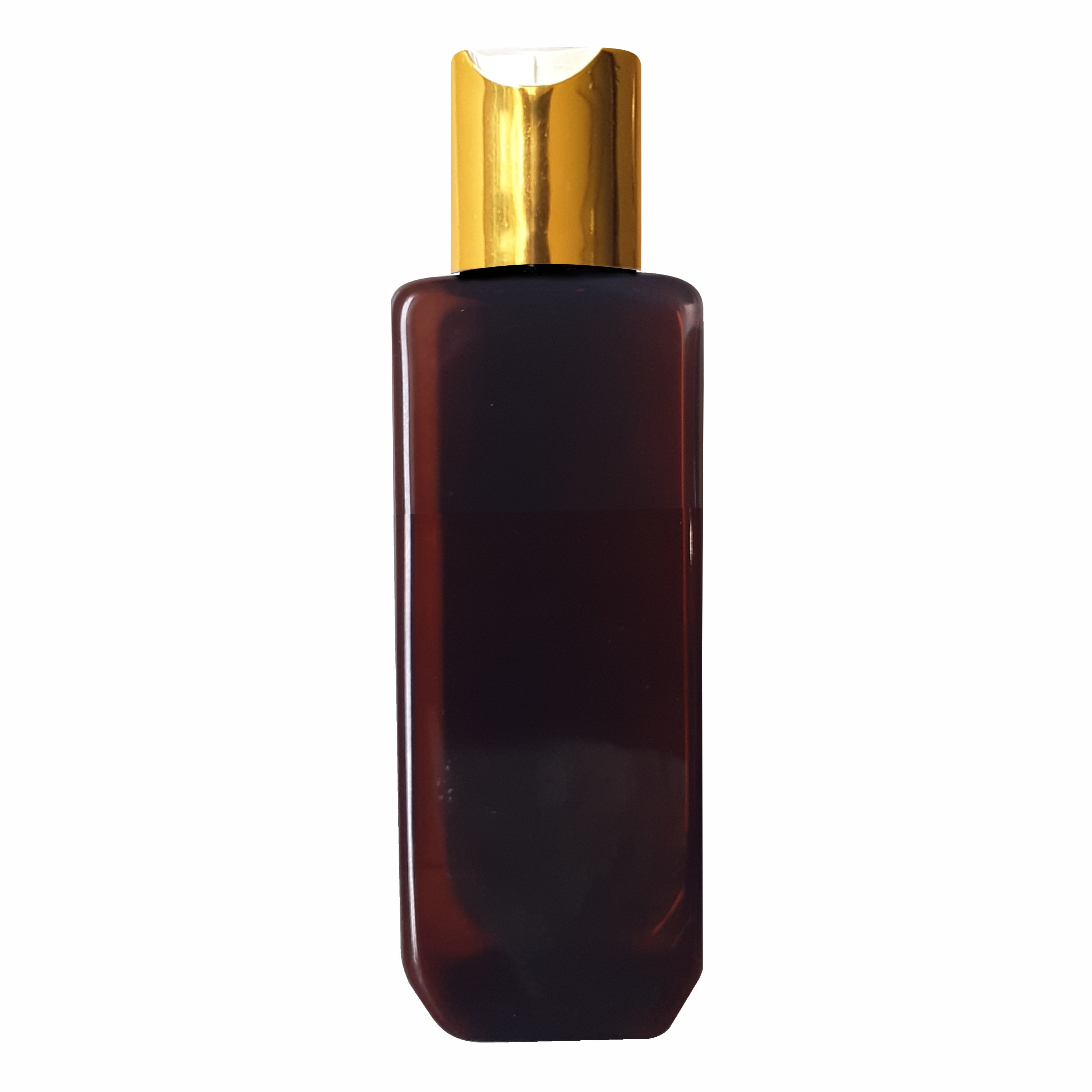Amber Color Bottle With Golden Disk Top Cap-100ml & 200ml [ZMA09]