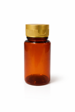Load image into Gallery viewer, [ZMJ71] Amber Tablet Jar With Matt Gold Ripped Cap - 100cc &amp; 150cc
