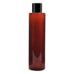 Load image into Gallery viewer, ZMA24| AMBER COLOR ROUND BOTTLE WITH BLACK SCREW CAP Available Size:  50ml,100ml
