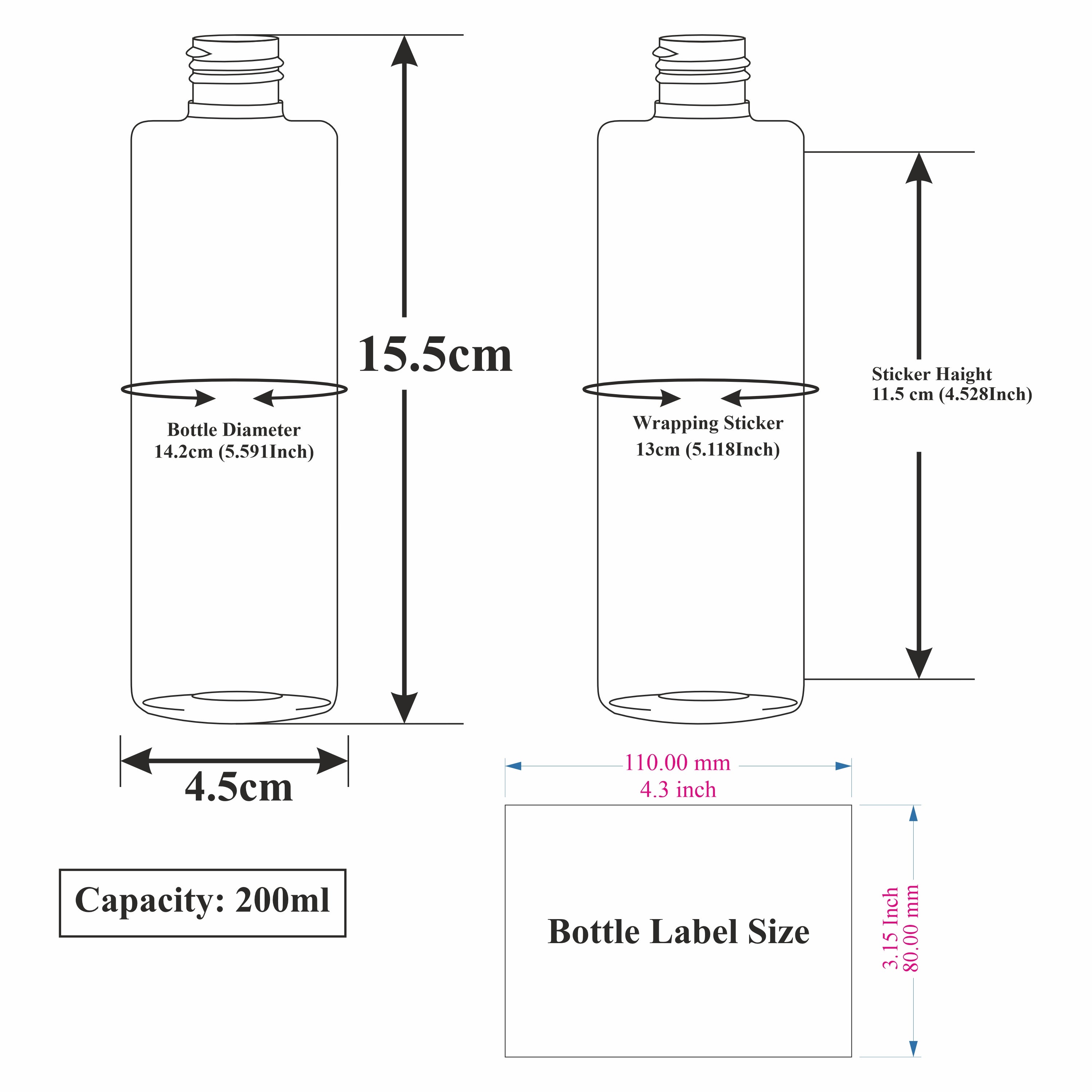 ZMA24| AMBER COLOR ROUND BOTTLE WITH BLACK SCREW CAP Available Size:  50ml,100ml