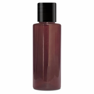 ZMA24| AMBER COLOR ROUND BOTTLE WITH BLACK SCREW CAP Available Size:  50ml,100ml
