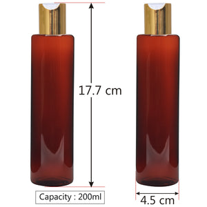 Amber Color Premium Empty Bottles With Disk-top Cap 200ML [ZMA15]