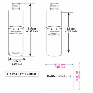 Amber Color Premium Empty Bottles With Black Dispenser Pump 200 ML [ZMA20]