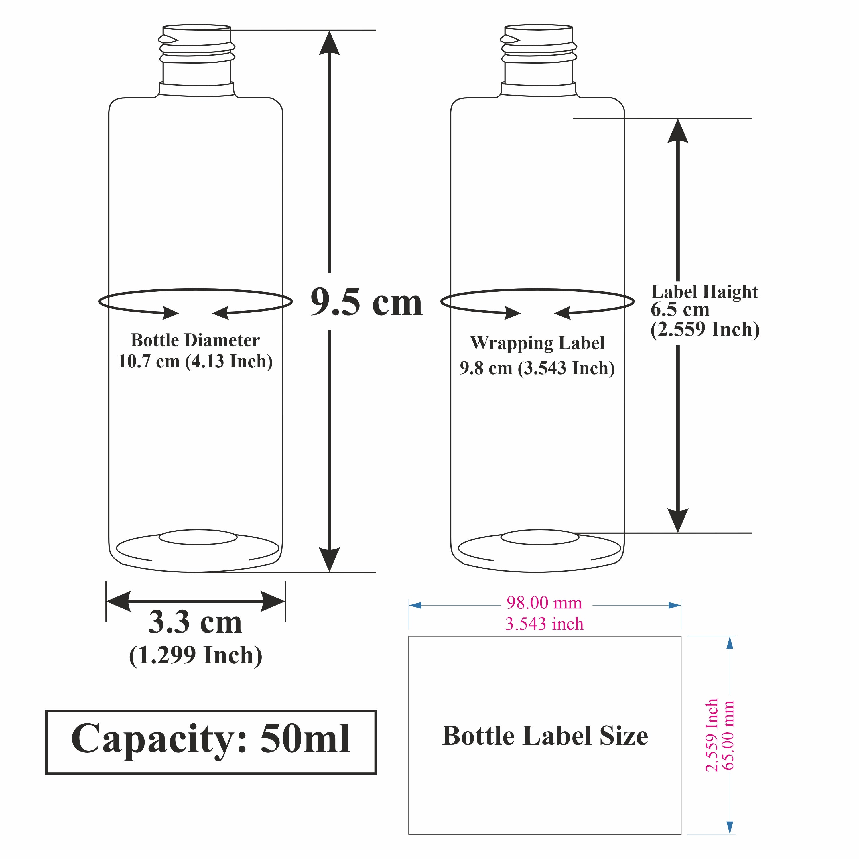 ZMA24| AMBER COLOR ROUND BOTTLE WITH BLACK SCREW CAP Available Size:  50ml,100ml