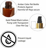 Load image into Gallery viewer, Amber Color Premium Empty Bottle with Golden Black Lotion Pump 100ML &amp; 200ML [ZMA16]
