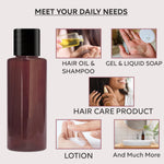 Load image into Gallery viewer, ZMA24| AMBER COLOR ROUND BOTTLE WITH BLACK SCREW CAP Available Size:  50ml,100ml
