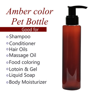 Amber Color Premium Empty Bottles With Black Dispenser Pump 200 ML [ZMA20]