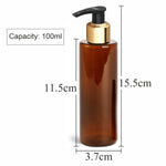 Load image into Gallery viewer, Amber Color Premium Empty Bottles with Metalized Golden Black Dispenser Pump  200 ML [ZMA19]
