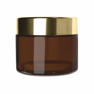 Amber Glass Jar with Gold Lid For Cream, Scrub, Lip Balm, Body Lotion-50 Gm | 30gm [ZMJ56]