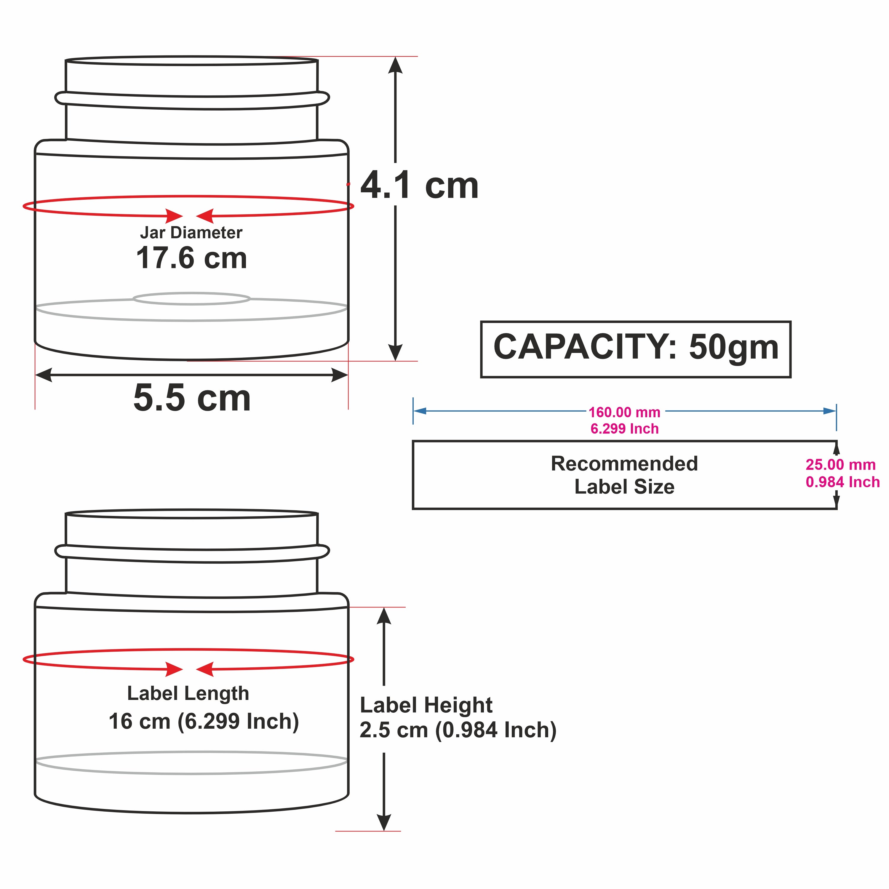 Amber Glass Jar with Gold Lid For Cream, Scrub, Lip Balm, Body Lotion-50 Gm | 30gm [ZMJ56]