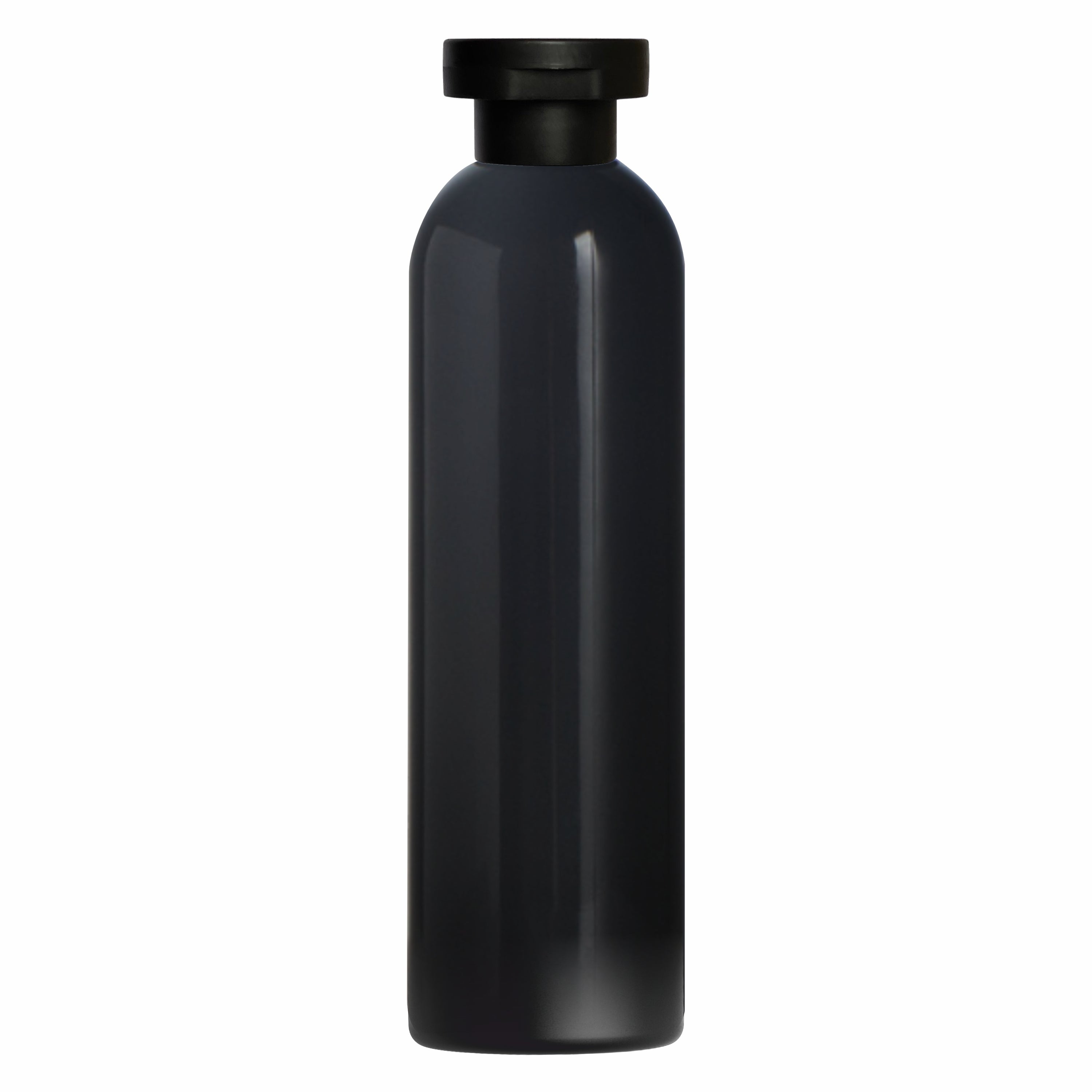 |ZMK47| BLACK COLOR ROUND NECK BOTTLE WITH BLACK ELITE FLIPTOP CAP Available Size: 200ml, 200ml