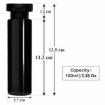 Load image into Gallery viewer, |ZMK45| BLACK COLOR BOTTLE WITH BLACK ELITE FLIPTOP CAP Available Size: 100mL &amp; 200ml
