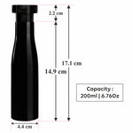 Load image into Gallery viewer, ZMK46 | BLACK COLOR ASTA BOTTLE WITH BLACK ELITE FLIPTOP CAP | 200ML
