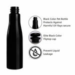 Load image into Gallery viewer, ZMK46 | BLACK COLOR ASTA BOTTLE WITH BLACK ELITE FLIPTOP CAP | 200ML
