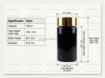 Load image into Gallery viewer, [ZMK72] Black Round Bottle With Gold Screw Cap - 100ml &amp; 150ml
