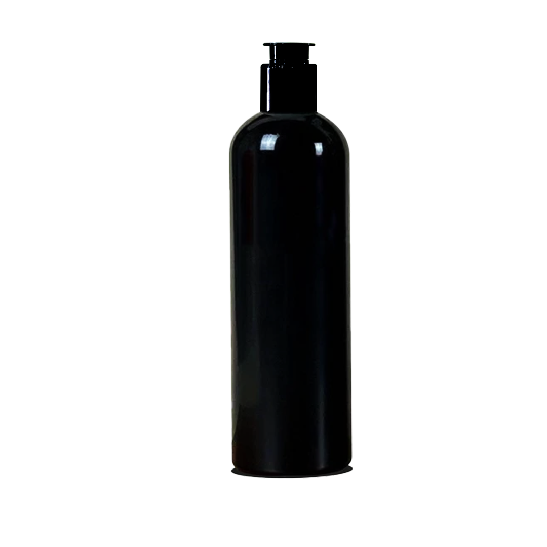 Black Round Shoulder  Bottle , Black PET  Bottle , Zenvista Packagings, Packagings Solution, Kettle cap,  Black Bottle with  Black Kettle cap, Cosmetic Bottle, Cosmetic Products, Packaging Bottle For  Shampoo, Lotions, Hand Wash, Body Wash, Mssage Oil