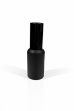 Load image into Gallery viewer, [ZMG197] Black Round Glass Bottle With Long Black Lotion Pump &amp; Black Overcap - 30ml
