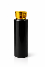 Load image into Gallery viewer, [ZMK69] Black Sleek Bottle With Disco Gold Fliptop Cap - 30ml , 50ml &amp; 100ml
