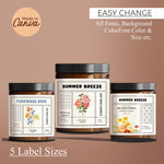 Load image into Gallery viewer, Vintage Editable Candle Label, Candle Label Design, Candle Sticker, Custom Product Label, Canva Labels,DIY Candle Label, Printable Jar label
