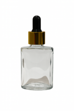 Load image into Gallery viewer, [ZMG155] Glass Venn Bottle with Shiny Gold Black Dropper Fitting 25-30ml
