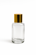 Load image into Gallery viewer, [ZMG169] Glass Round Rectangle Bottle With Gold Screw Cap 25-30ml
