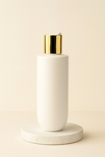 Load image into Gallery viewer, [ZMW135] HDPE White Cupbase Bottle With Gold White Disktop Cap - 250ml
