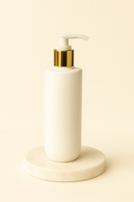 Load image into Gallery viewer, [ZMW123] HDPE White Cupbase Bottle With Gold White Dispenser Pump - 250ml
