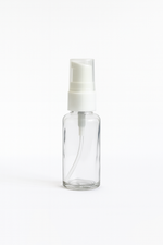 Load image into Gallery viewer, [ZMG150] Glass Bottle With White Long Neck Lotion Pump 25ml-30ml
